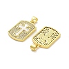 Brass Micro Pave Cubic Zirconia Pendants KK-K365-06D-G-2