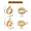 SUPERFINDINGS 16Pcs 4 Style Brass Micro Pave Cubic Zirconia Tube Bails KK-FH0007-20-2