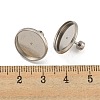 Non-Tarnish 201 Stainless Steel Stud Earrings Findings STAS-O004-07E-P-3