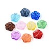 Baking Paint Transparent Glass Beads DGLA-N018-01-1