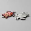 Zinc Alloy Enamel Connector Charms FIND-WH0136-19H-2