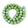 Frosted Opaque Glass Beads Strands GLAA-T032-P10mm-MBB06-2