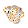304 Stainless Steel Open Cuff Rings for Women RJEW-K321-01B-4