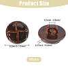 1-Hole Plastic Buttons BUTT-CA0001-34C-2