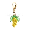 Glass Seed Beaded Grape Pendant Decoration HJEW-MZ00145-03-2