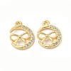 Brass Micro Pave Cubic Zirconia Charms KK-H460-58G-1