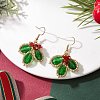 304 Stainless Steel Leaf Dangle Earrings EJEW-MZ00622-2