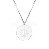 Constellation Libra Stainless Steel Pendant Necklaces for Women SK1865-2-1