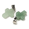 Natural Green Aventurine Pendants G-Z067-04P-03-2