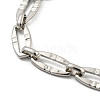 Non-Tarnish 304 Stainless Steel Oval Link Chains Bracelets for Men & Women BJEW-D042-07G-2