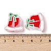 Christmas Decorations Theme Opaque Acrylic Bead with Enamel OACR-Z021-01H-3