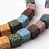 Dyed & Natural Lava Rock Bead Strands G-L435-01-8mm-1