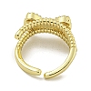 Brass Micro Pave Cubic Zirconia Cuff Ring RJEW-E296-08G-3