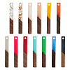  26Pcs 13 Styles Transparent & Opaque Resin & Walnut Wood Pendants RESI-TA0002-57-8