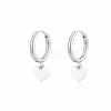 Non-Tarnish Stainless Steel Heart Hoop Earrings for Women VW3675-2-1