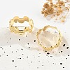 Brass Finger Rings for Women RJEW-B119-08G-2