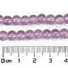 Frosted Transparent Glass Bead Strands GLAA-P065-6mm-07-3