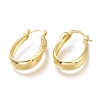 Brass Thick Hoop Earrings EJEW-H104-08G-2