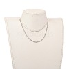 304 Stainless Steel Singapore Chain Necklaces NJEW-JN02930-01-4