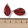 Spray Painted Natural Cowrie Shell Pendants SHEL-K006-49A-3