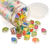 Craftdady 100Pcs 10 Colors Transparent Enamel Acrylic Beads TACR-CD0001-07-18