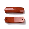 Natural Red Jasper Connector Charms G-D460-02B-2