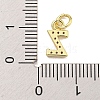 Initial Letter Brass with Cubic Zirconia Charms KK-Q814-26Z-G-3