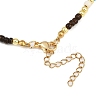 Synthetic Turquoise & Coconut Heishi Beaded Necklaces for Women NJEW-JN05460-02-5