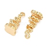 Brass Micro Pave Clear Cubic Zirconia Pendants KK-T080-24G-2
