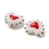 Baking Paint Glass Bumpy Beads Heart LAMP-V001-07D-3