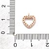 925 Sterling Silver Micro Pave Clear Cubic Zirconia Charms STER-A034-02A-RG-3