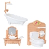 Plastic Bathroom Furniture Kit Miniature Ornaments PW-WG0711A-04-1