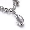 Tarnish Resistant 304 Stainless Steel Charm Bracelets BJEW-L637-31-P-3