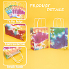   24Pcs Rectangle with Tie-Dye Pattern Kraft Paper Bag CARB-PH0002-08-6