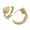 Rack Plating Brass Micro Pave Cubic Zirconia Hoop Earrings EJEW-R162-44G-2