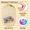 44Pcs 11 Colors Two Tone Opaque Resin Rondelle European Beads RESI-TA0005-48-5