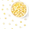 200G Frosted Baking Paint Crackle Glass Beads with Glitter Powder DGLA-YW0001-56I-1