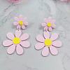 Acrylic Dangle Stud Earrings FS-WGE0E39-03-2