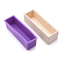 Rectangular Pine Wood Soap Molds Sets DIY-F057-04B