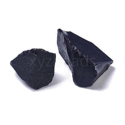 Rough Raw Synthetic Blue Goldstone Beads G-C231-10-1
