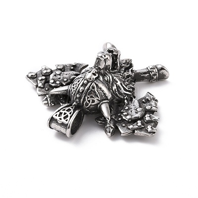 Hand Polished 304 Stainless Steel Pendants STAS-J039-01AS-1