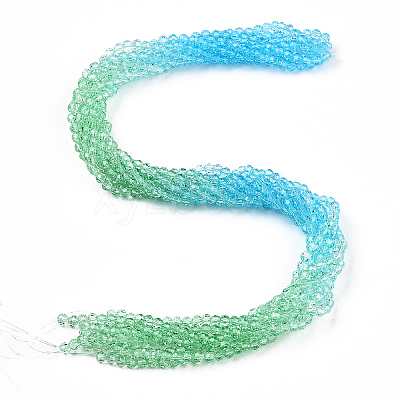 Transparent Glass Beads Strands GLAA-E036-07F-1