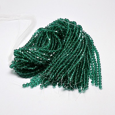 Imitate Austrian Crystal Bicone Glass Beads Strands GLAA-F029-3x3mm-10-1