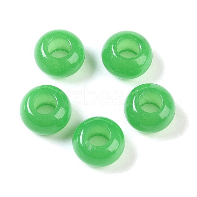 Natural White Jade European Beads X-G-G740-14x8mm-35-1