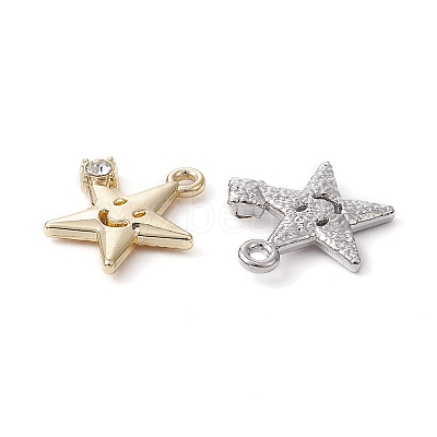 4Pcs 2 Colors Rack Plating Alloy Rhinestone Pendants FIND-YW0003-59-1