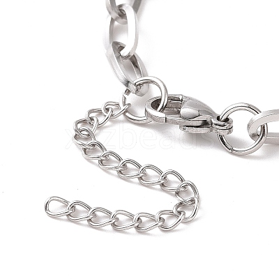 Non-Tarnish 304 Stainless Steel Cable Chain Bracelet for Men Women BJEW-E031-05A-P-1