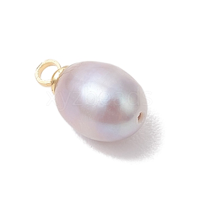 Natural Cultured Freshwater Pearl Rice Charms PALLOY-JF05078-01-1