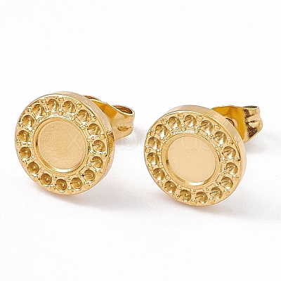 Ion Plating(IP) 304 Stainless Steel Stud Earring Findings EJEW-G338-01G-1