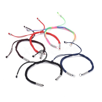 Adjustable Nylon Thread Bracelet Making AJEW-JB00513-1