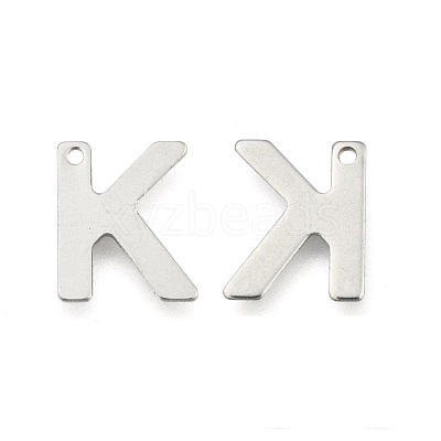 Tarnish Resistant 304 Stainless Steel Letter Charms STAS-O072-K-1